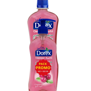 SAVON LIQUIDE DOREX PACK 600+400ML CARANBERRY